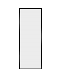 Дверь межкомнатная глухая с замком комплекте Invisible 70x230 см правая черная алюминиевая кромка цвет белый Velldoris