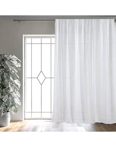 Тюль на ленте со скрытыми петлями Дождь 300x280 см цвет белый Witerra