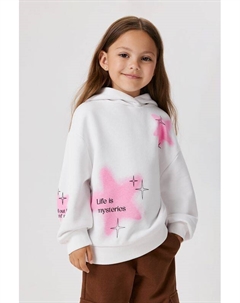 Худи хлопковое с принтом Acoola