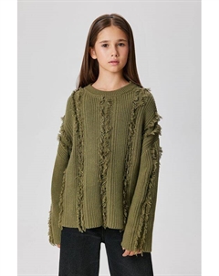 Джемпер из смесового хлопка с бахромой Acoola