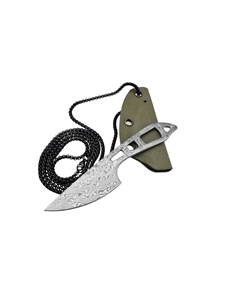 Шейный нож 140305G, сталь VG-10 в обкладках из дамаска Tuotown