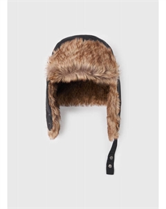 Шапка-ушанка с искусственным мехом, Черный Ostin