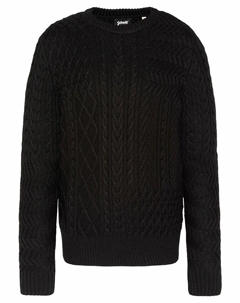 Пуловер с круглым вырезом крупной вязки черный Schott