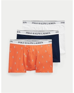 Комплект из 3 классических трусов-боксеров из эластичного хлопка оранжевый Polo ralph lauren