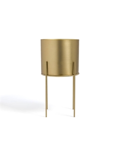 Кашпо на ножках из латуни 28 см Inaya желтый La redoute interieurs