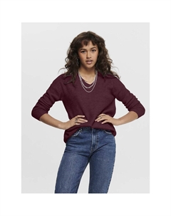 Пуловер из пышного трикотажа красный Only