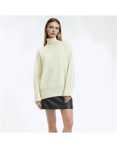 Пуловер из шерсти и кашемира изготовленный во Франции желтый La redoute collections