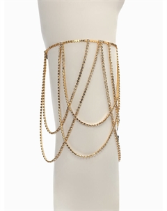 Бодичейн на бедро со стразами Qf