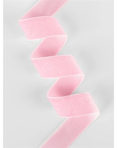 Лента бархатная, 25 мм, 18±1 м, розовая №02 Арт узор