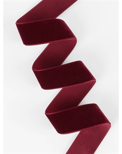 Лента бархатная, 25 мм, 18±1 м, бордовая №46 Арт узор