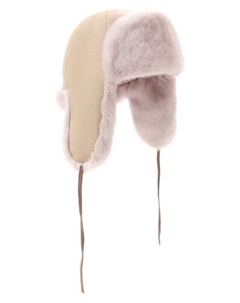 Кашемировая шапка-ушанка Дарья с мехом норки Furland