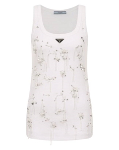 Хлопковая майка Prada