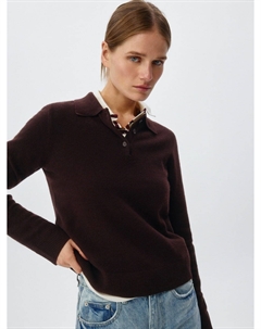 Вязаный джемпер-поло из шерсти Sela