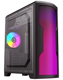 Корпус ATX G562 Matrix черный, без БП, боковая панель из закаленного стекла, USB 3.1, 2*USB 2.0, audio Gamemax