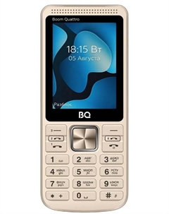 Мобильный телефон BQ 2455 Boom Quattro Gold 2.4 ", 0.08MP, SIM: 4, 2700 mAh Bq