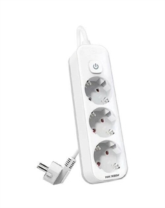 Сетевой фильтр Deli ET431, 1.8м, белый