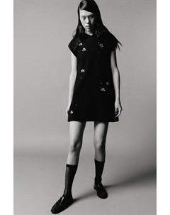 Платье мини вязаное с цветами из бисера Befree