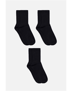 Набор носков высоких хлопковых однотонных (3 пары) Befree