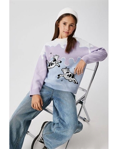 Джемпер из смесового хлопка с принтом Acoola