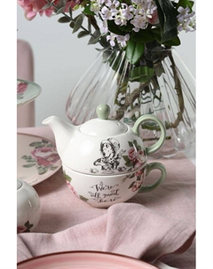 Набор из заварочного чайника и чашки с принтом Алиса в стране чудес Kitchen craft