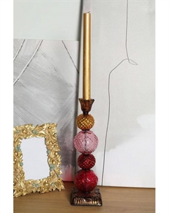 Подсвечник стеклянный Bead Pip studio