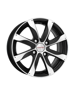 Диски R14 4x100 5,5J ET49 D56,6 Джемини-оригинал алмаз черный (КС480) K&k