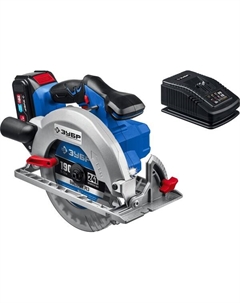 Аккумуляторная дисковая циркулярная пила Профессионал Т7 20В d190мм 1АКБ 4А·ч CPB-190-41 Зубр