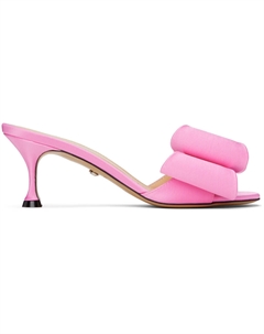 Розовые атласные босоножки на каблуке 'Le Cadeau 65' Mach & mach