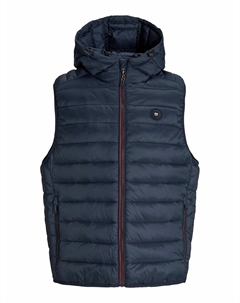 Жилет стеганый с капюшоном синий Jack & jones