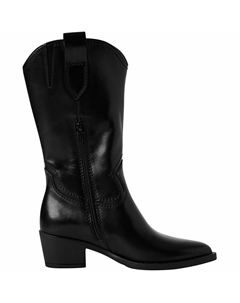 Кожаные ковбойские сапоги черный Tamaris