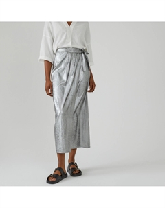 Юбка с запахом серебристая серебристый Laredoute