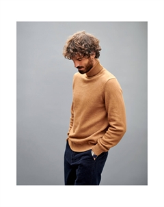 Джемпер с высоким воротом из овечьей шерсти Signature CELESTIN синий Laredoute