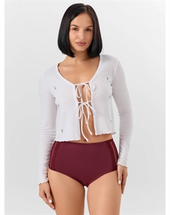 Трусы макси бордовые с кружевными вставками Mark formelle