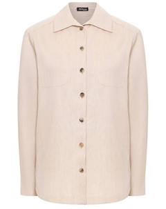 Рубашка изо льна и шерсти Kiton