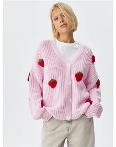 Вязаный кардиган с объемным декором Sela