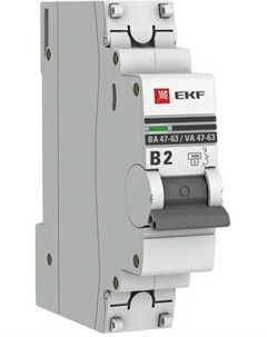 Автоматический выключатель mcb4763-1-02B-pro 1P 2А (В) 4,5kA ВА 47-63 Ekf