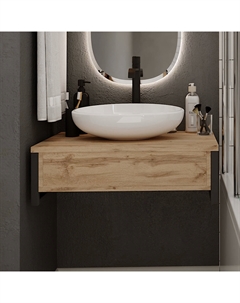 Тумба под раковину без столешницы Grunge Loft 80 дуб вотан 1marka