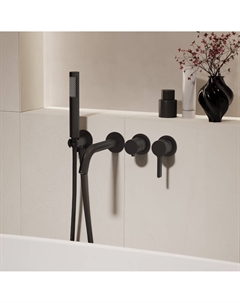 Смеситель для ванны и душа Villa VTFW-1VL1MB черный Vincea