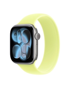 Умные часы Apple Watch Series 11 (GPS), 46 мм, Space Gray Aluminum Case/Neon Yellow Solo Loop - Size 10