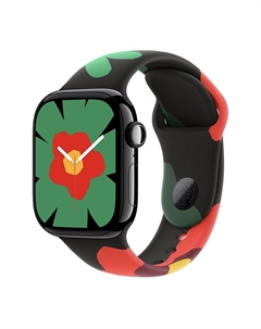 Умные часы Apple Watch Series 11 (GPS), 42 мм, Jet Black Aluminum Case/Black Unity Bloom Sport Band - S/M