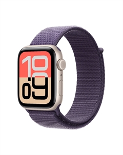 Умные часы Apple Watch SE 3, 2025 (GPS + Cellular), 44 мм, Starlight Aluminum Case/Textile Purple Fog Sport Loop