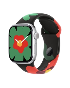 Умные часы Apple Watch Series 11 (GPS+Cellular), 46 мм, Silver Aluminum Case/Black Unity Bloom Sport Band - S/M