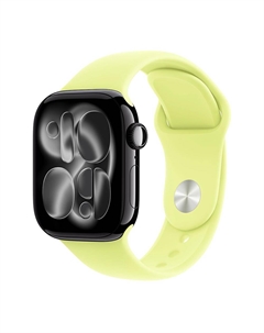 Умные часы Apple Watch Series 11 (GPS+Cellular), 46 мм, Jet Black Aluminum Case/Neon Yellow Sport Band - M/L