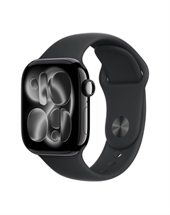 Умные часы Apple Watch Series 11 (GPS+Cellular), 46 мм, Jet Black Aluminum Case/Black Sport Band - XL