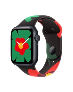 Умные часы Apple Watch SE 3, 2025 (GPS + Cellular), 44 мм, Midnight Aluminum Case/Black Unity Bloom Sport Band - S/M