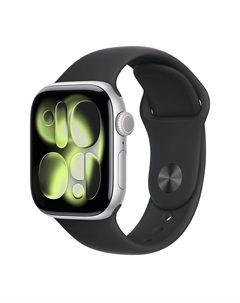 Умные часы Apple Watch Series 11 (GPS+Cellular), 46 мм, Silver Aluminum Case/Black Sport Band - S/M