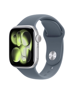 Умные часы Apple Watch Series 11 (GPS+Cellular), 46 мм, Silver Aluminum Case/Anchor Blue Sport Band - M/L