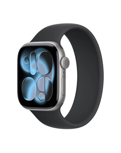 Умные часы Apple Watch Series 11 (GPS), 46 мм, Space Gray Aluminum Case/Black Solo Loop - Size 8