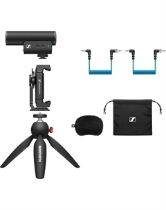 Мобильный комплект Sennheiser MKE 400: направленный микрофон для камеры с возможностью записи на смартфон