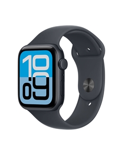 Умные часы Apple Watch SE 3, 2025 (GPS + Cellular), 44 мм, Midnight Aluminum Case/Midnight Sport Band - S/M